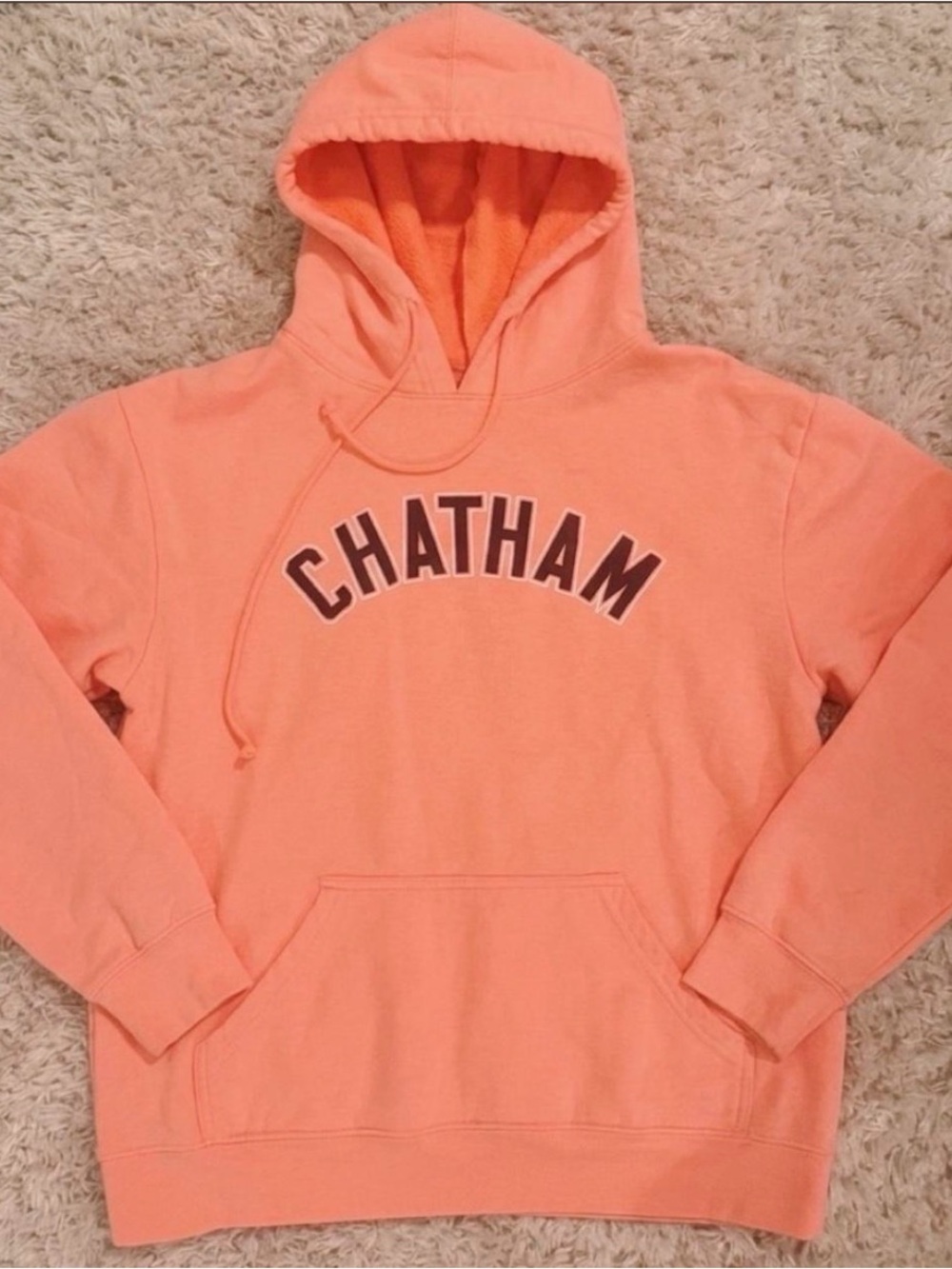 Artisan Peach Pullover Hoodie with 'CHATHAM' Chest Logo